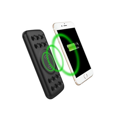 सक्शन कप 10000mAh 9 वी 2 ए वायरलेस चार्ज पावर बैंक